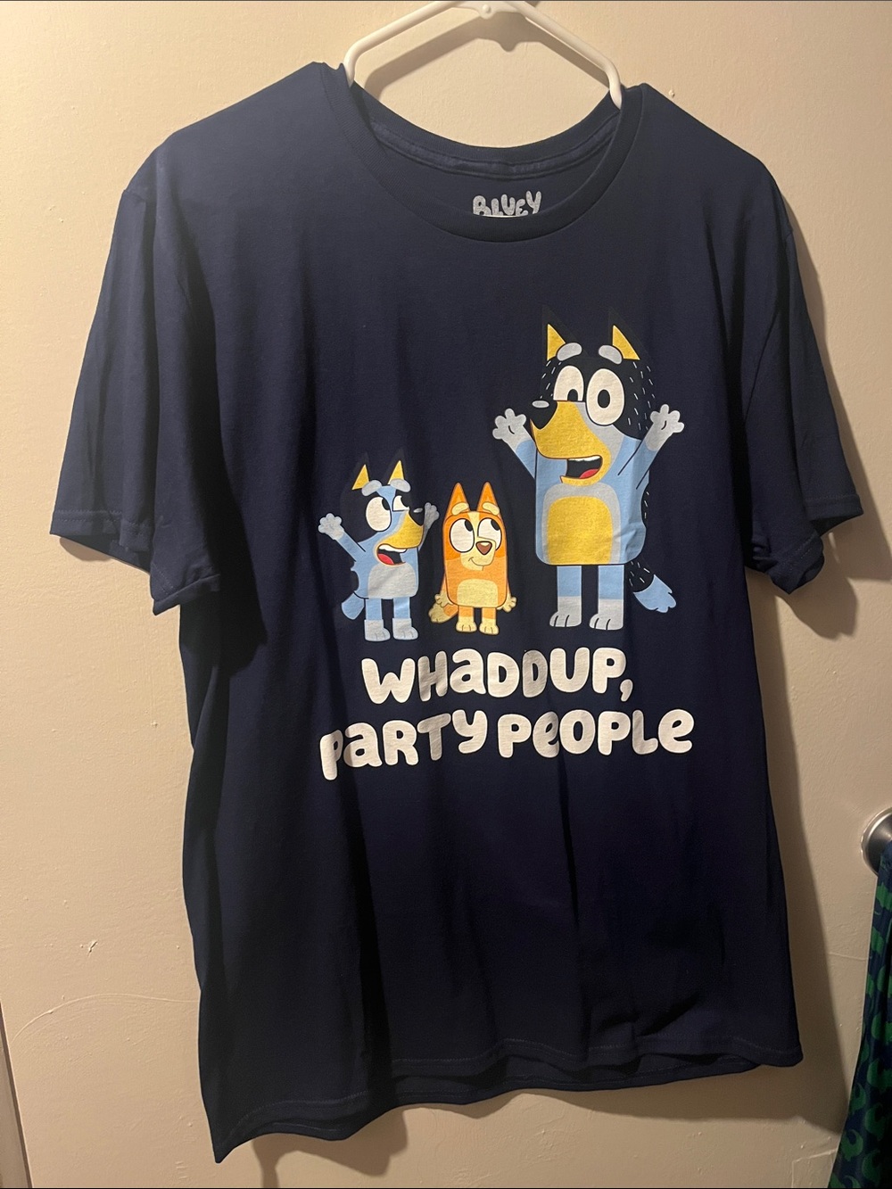 Blue 'Whaddup, Party People' Graphic Tee - Bluey Characters
